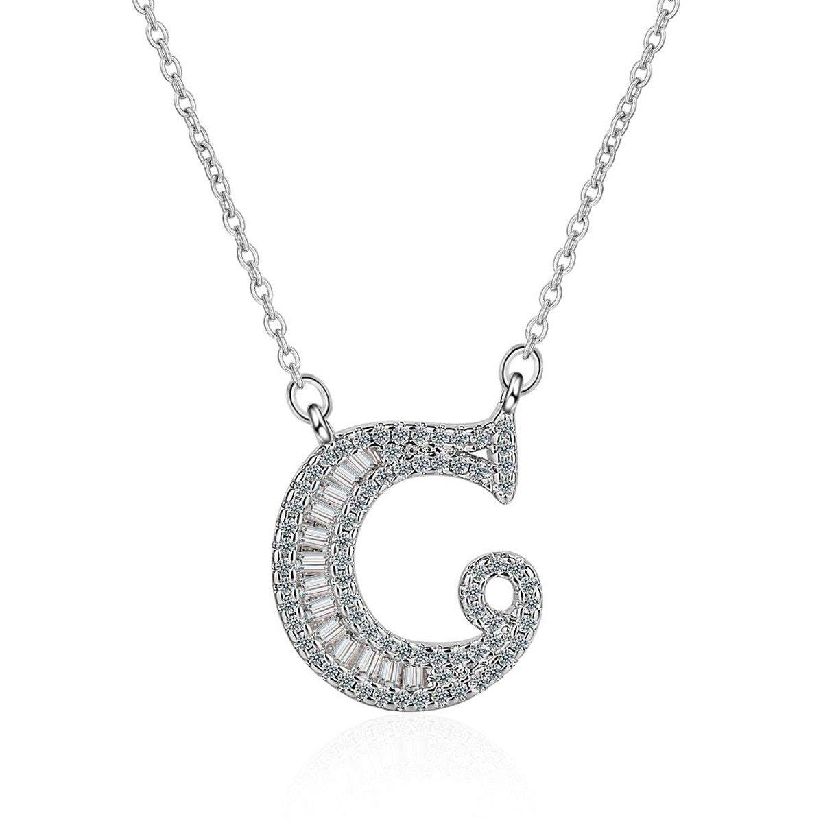 Tiny Initial Letter C Necklace - Sterling Silver | Silver necklace outfit,  Silver earrings online, Silver charm jewelry